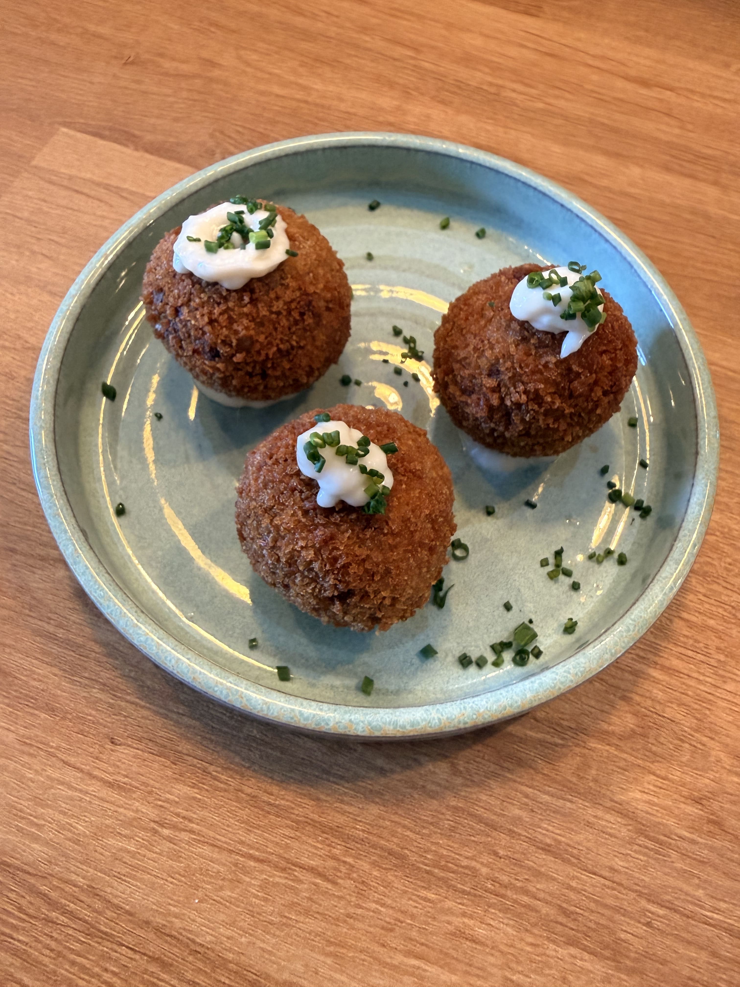 Croquettes de canard maison au restaurant Amor Meco à Aldeia do Meco, Setúbal